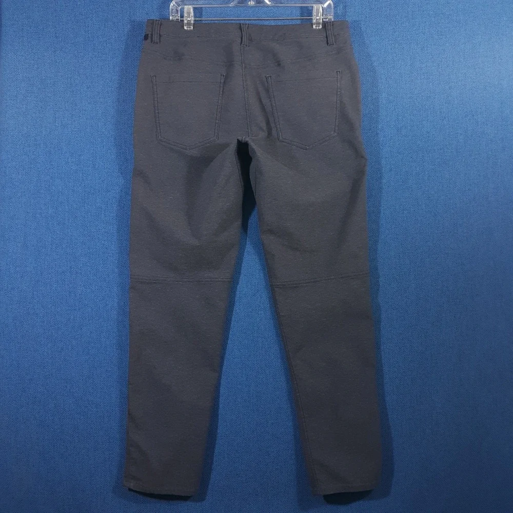 Lululemon Pants Mens 34 x 30 Flat Front Tapered Leg Blue Chino Heavy